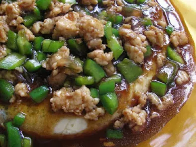Homemade Silky Seaweed Egg Tofu With Minced Chicken Oyster Sauce