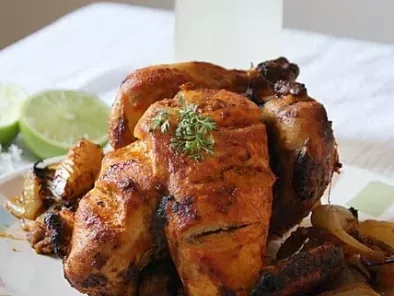 Indian Style Roasted Chicken with Minced-meat Stuffing