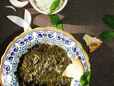 Jute Mallow Leaves and Chicken Stew