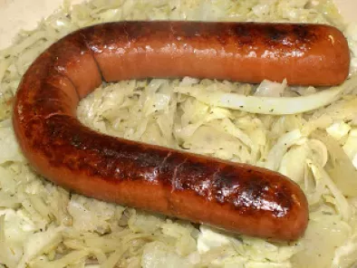 Kielbasa Sausage with Cabbage and Onions