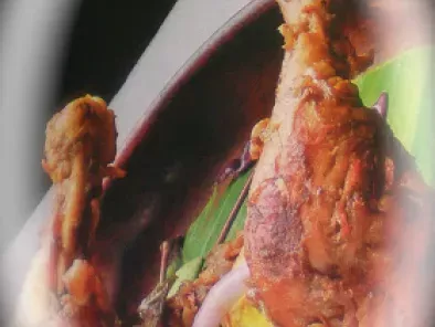 Kori ajadina ( Dry chicken with coconut ) & Boothai curry ... Mangalorean cuisine