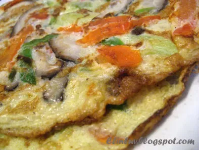 Leek, Tomato & Fresh Shiitake Mushroom Omelette - photo 3