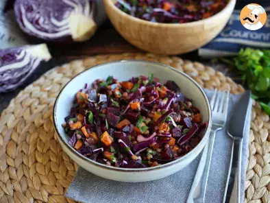 Lentil, butternut, red cabbage, beet and parsley salad (perfect for fall/winter) - photo 3