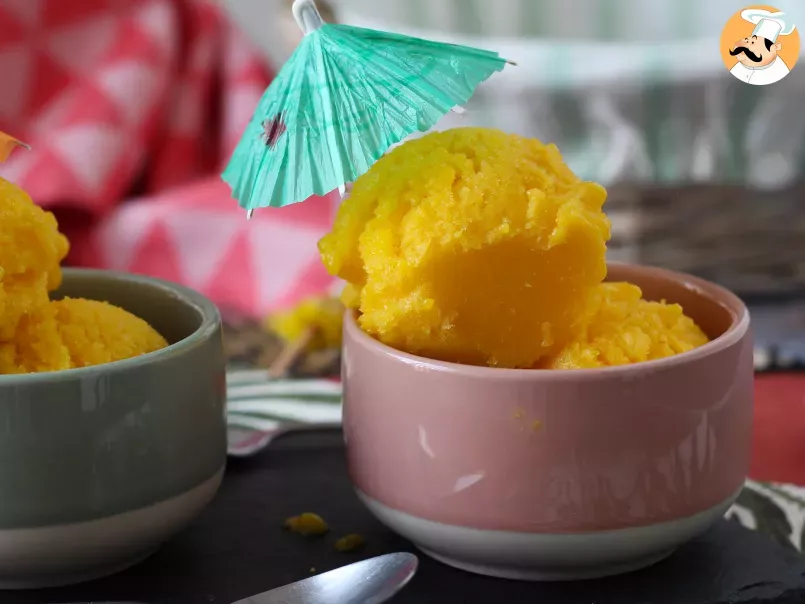 Mango and lime sorbet with only 3 ingredients and ready to eat in 5 minutes! - photo 6