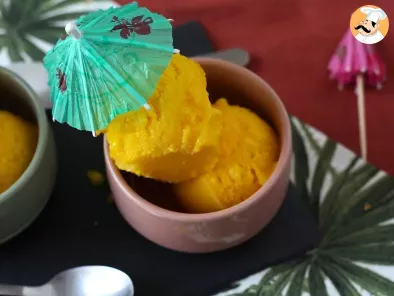 Mango and lime sorbet with only 3 ingredients and ready to eat in 5 minutes! - photo 4