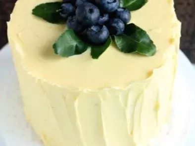 Marbled Lemon Blueberry Butter Cake