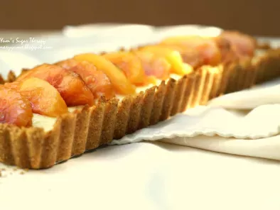 Mascarpone Nectarine Tart with Smoky Almond Crust