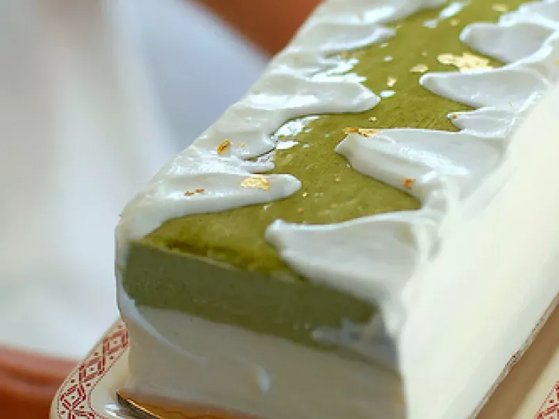 Matcha and Amaretto Chilled Cheesecake Served with Crème Chantilly - photo 3