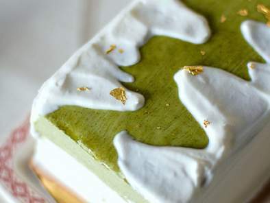 Matcha and Amaretto Chilled Cheesecake Served with Crème Chantilly - photo 2