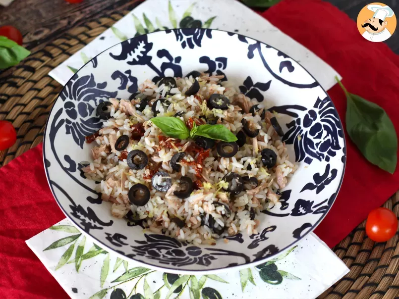 Mediterranean rice salad : tuna, olive, sun-dried tomatoes and lemon - photo 2
