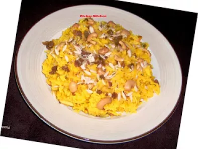 Microwave Sweet Saffron rice (Zarda)