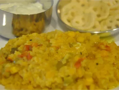 Mili Juli Dal aur Sabziyon Ki Masala Khichdi (Mixed Lentil and Veggie Rice)