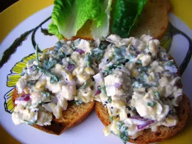 Mock Tuna Salad Sandwich and Hearty Slaw Salad