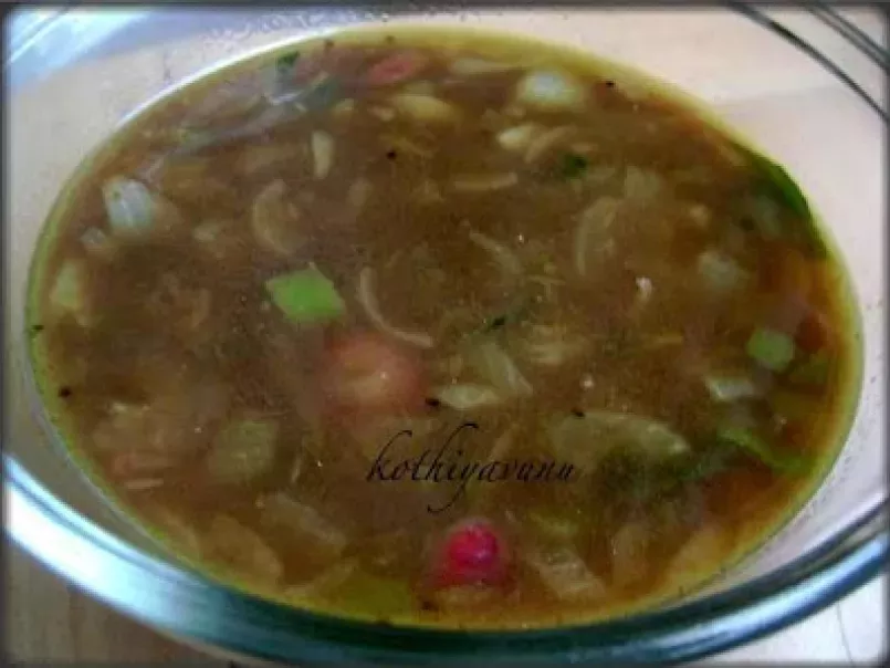 Mulaku Varutha Puli/Onions & Green Chillies in Tamarind Sauce - Kerela - Palakkad Style