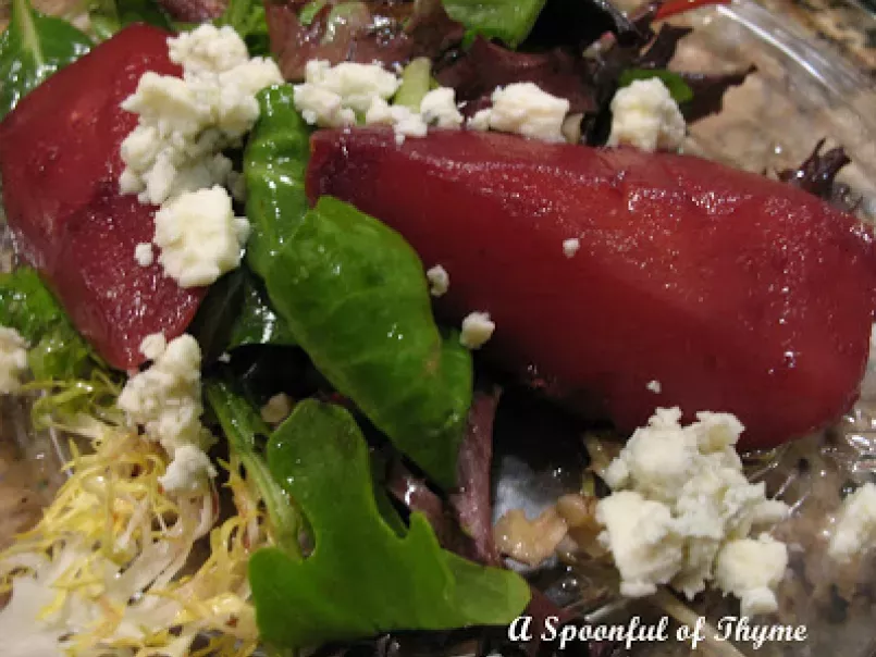 Mulled Pear Salad with Blue Cheese Dressing - photo 2