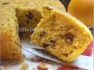 Navel Orange-Honey Eggless Cake