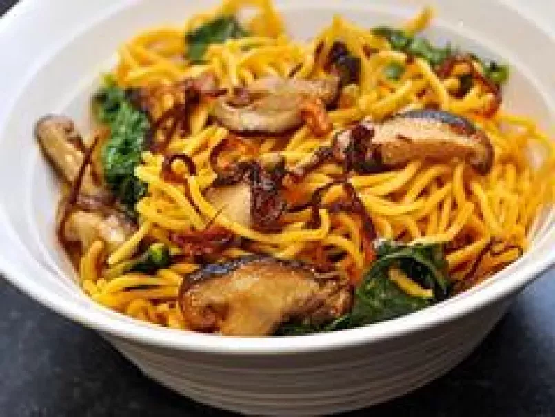 Noodles with Chinese Kale & Shitake Mushrooms - photo 2