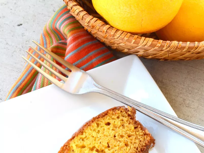 orange cake with vanilla butter glaze - photo 3