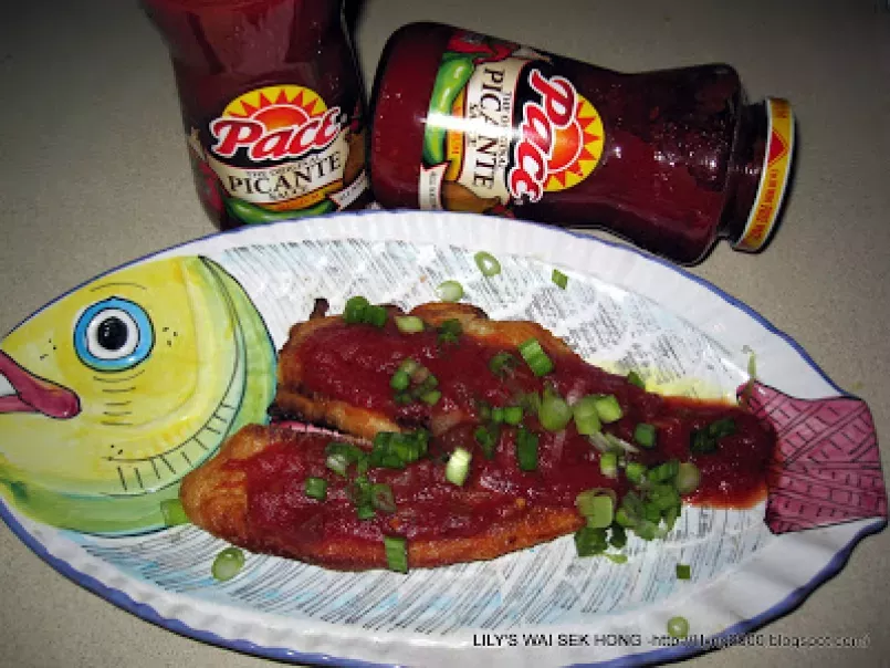 Pan-fried Fish Fillet with Pace Picante Sauce