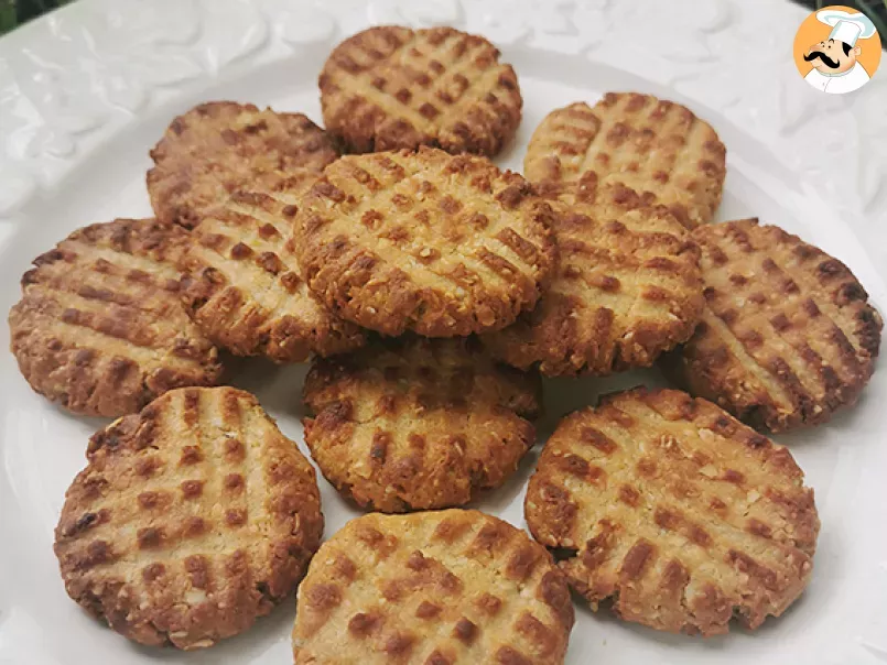 Peanut butter cookies - 4 ingredients - no added sugars - photo 2