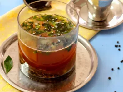 Pepper Garlic Rasam (Indian pepper soup)