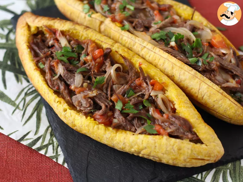 Plantains stuffed with shredded meat and grated cheese - photo 4