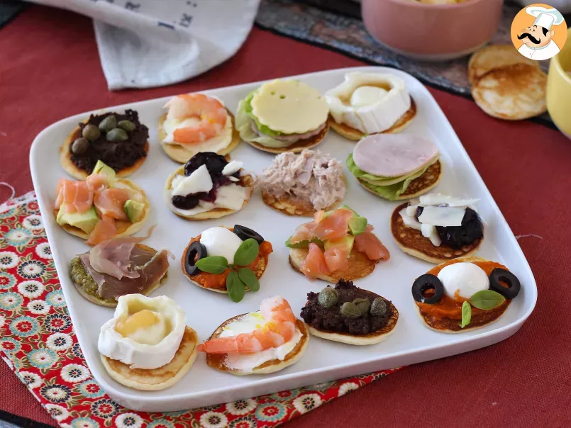 Platter of garnished blinis, the varied aperitif perfect for parties - photo 3