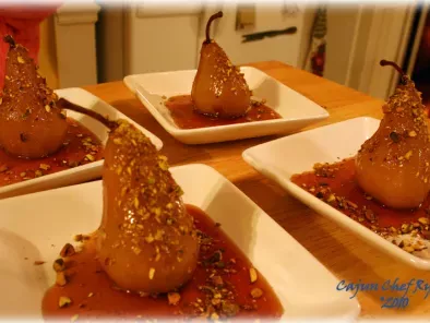 Poached Pears with Pomegranate Chardonnay Sauce - photo 2