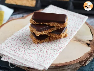 Puffed rice bars with peanut butter and chocolate - photo 4