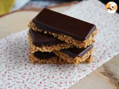 Puffed rice bars with peanut butter and chocolate - photo 5