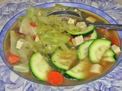 Quck & Easy Cabbage Tofu Soup