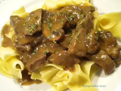 Quick and Tasty...Steak Tips with Peppered Mushroom Gravy