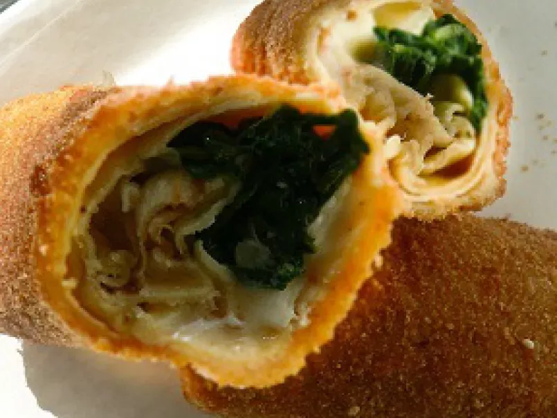 Recipe: Fried pancakes stuffed with spinach and camembert cheese! - photo 2