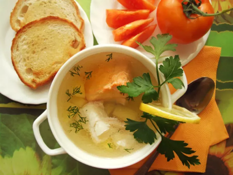 Red&White Ukha (Russian Fish Soup)
