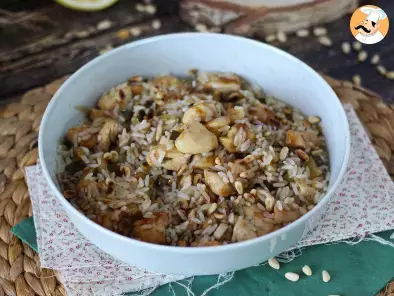 Rice salad with chicken, zucchini, pine nuts and balsamic vinegar - photo 2