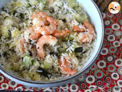 Rice salad with prawns, zucchini and ginger - photo 4