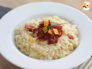 Risotto with chorizo and cheese - Video recipe !