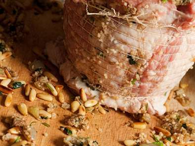 Roast Boneless Shoulder of Lamb with Couscous, Pine Nuts & Mint Stuffing - photo 5