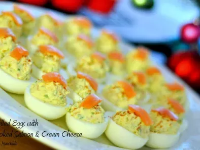 Safeway Holiday Recipe: Deviled Eggs with Smoked Salmon and Cream Cheese