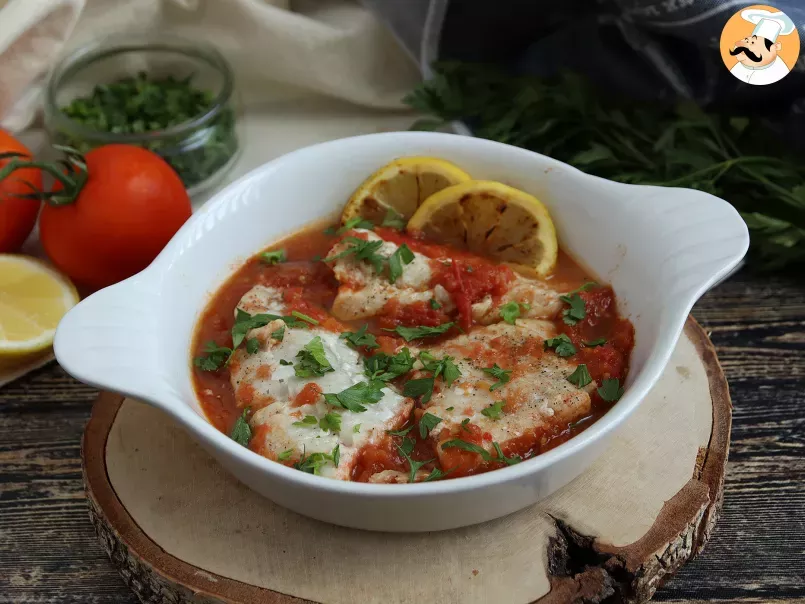 Saithe with a tomato, lemon and cumin sauce - easy and tasty recipe