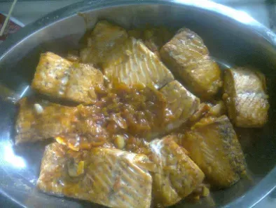 Salmon Sarciado (Filipino Dish)
