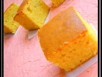 Simple Eggless Orange flavored Sponge Cake