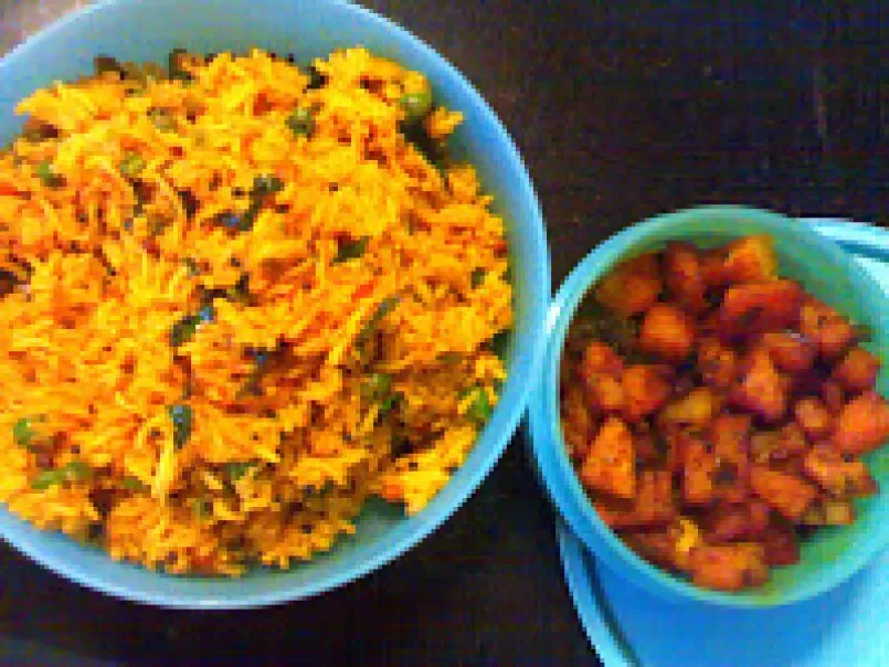 Simple Tomato Rice with Spicy Potato Fry - photo 2
