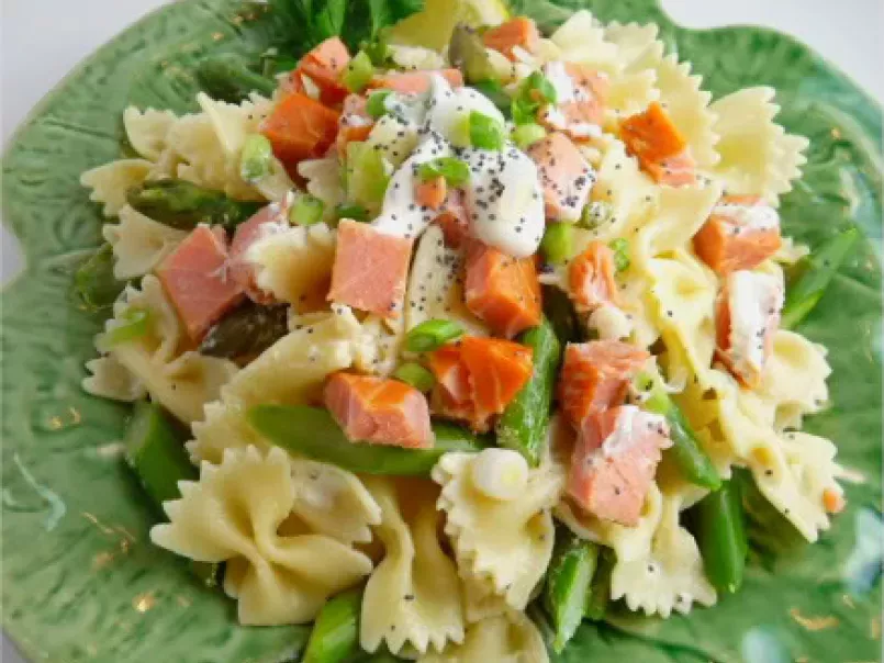 Smoked Salmon and Asparagus Pasta Salad on Foodie Friday