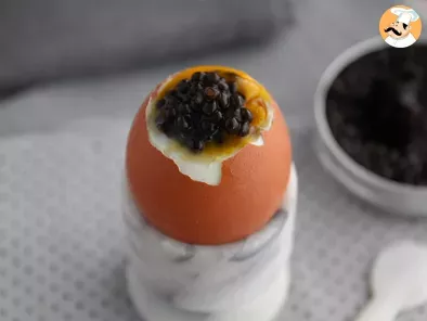 Soft-boiled egg with caviar - photo 3