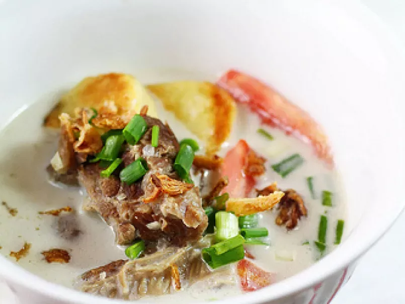Soto Betawi - Indonesian Creamy Beef Soup