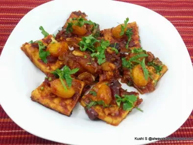 Spicy Pan Seared Tofu with kumquat sauce