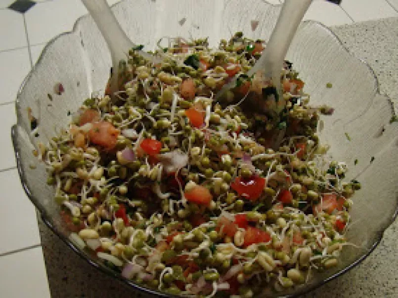 Sprouted Moong Bean Salad.