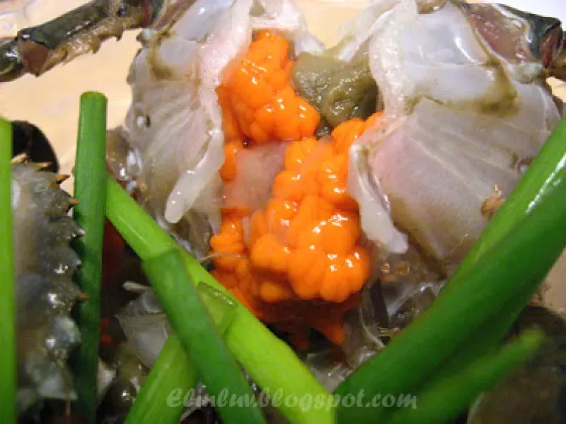 Steamed Mud Crab With Roe In Chinese Wine