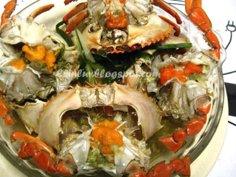 Steamed Mud Crab With Roe In Chinese Wine - photo 3